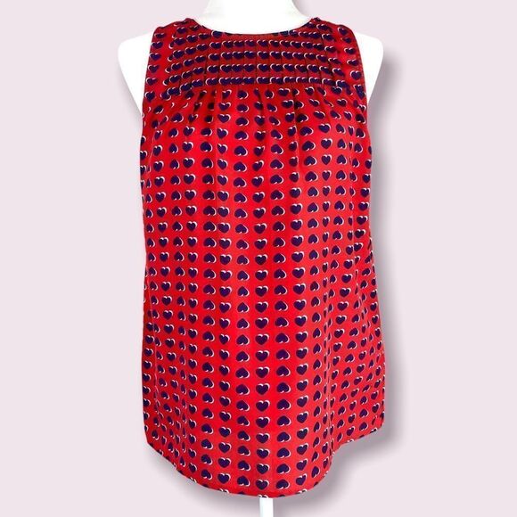 Kenar Sleeveless Heart Graphic Blouse - Picture 1 of 6